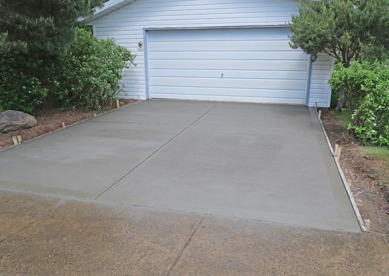 driveway concrete in process in Western Sydney