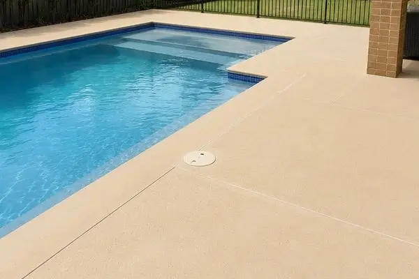 coloured concrete pool surrounds finish Penrith