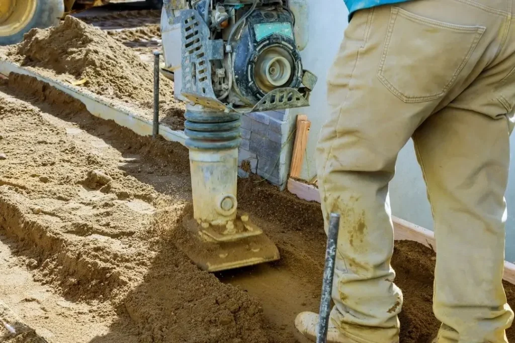 compacting soil