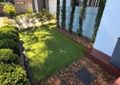 front yard landscaping project in St Marys