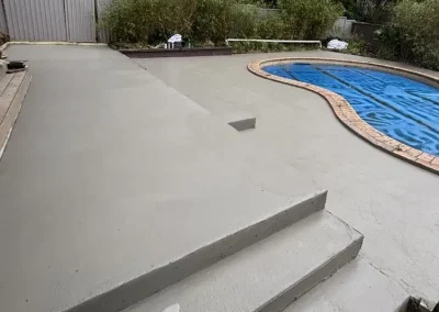 patio concreting with concrete steps in Cranebrook